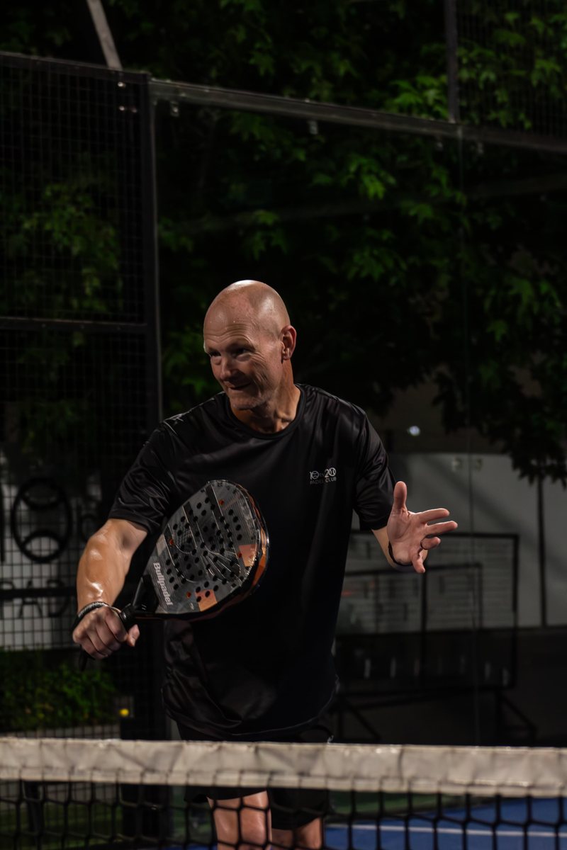 Doug Dalton coaching padel at 10by20 Vaal